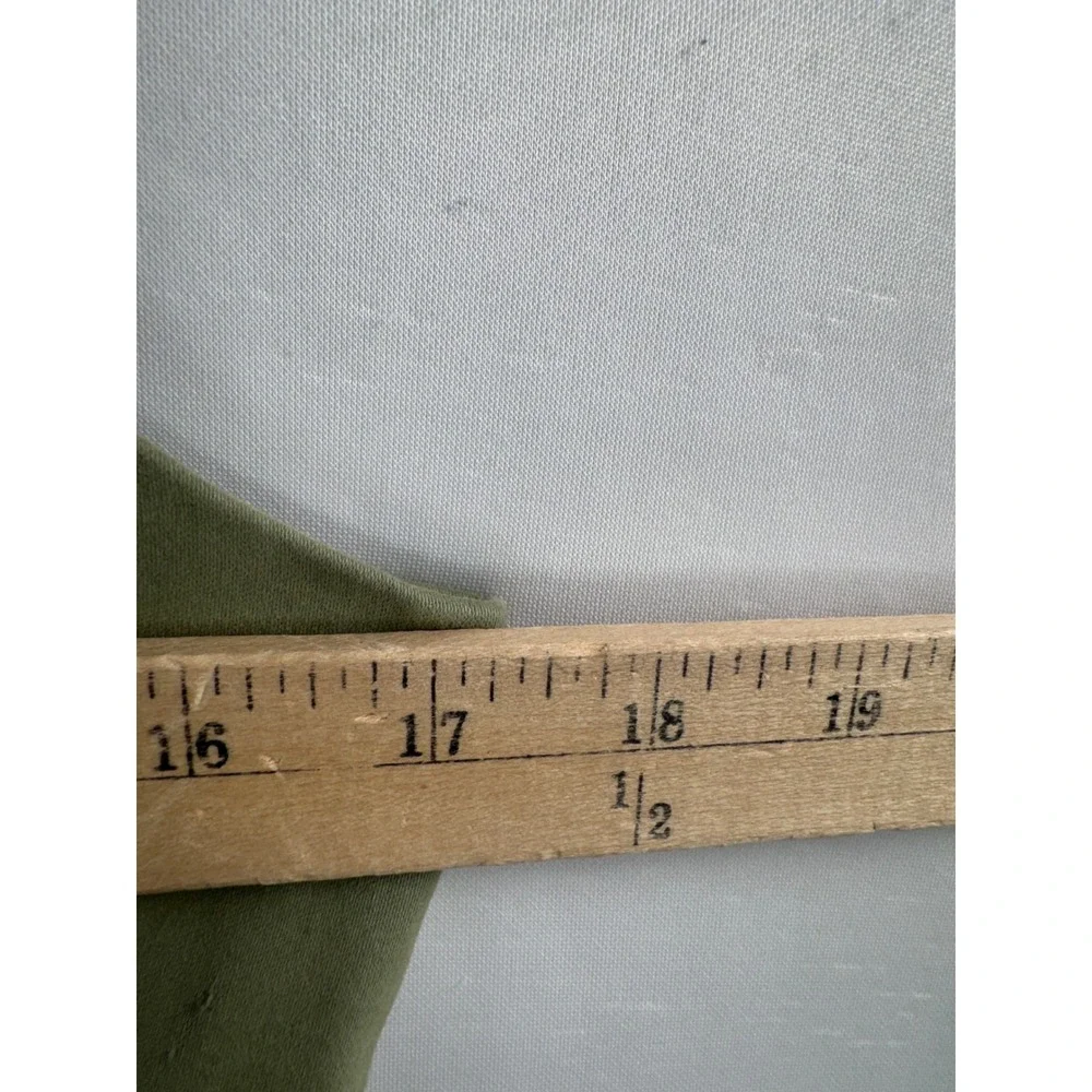 Antonio Melani Sheath Dress sz 6 Olive Green Tie Front money classic